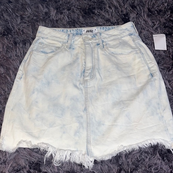 Paige Acid Wash Denim Mini Skirt 25.  Excellent condition - Picture 1 of 7